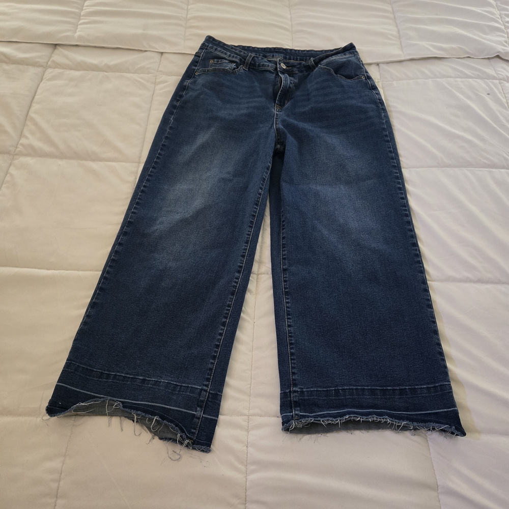 Wide Leg Blue Denim Jeans